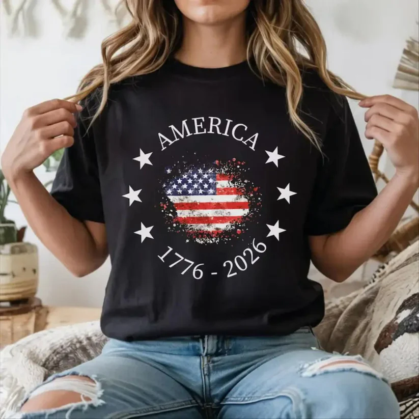 Vintage USA Flag T-Shirt Personalized Gift for 4th of July