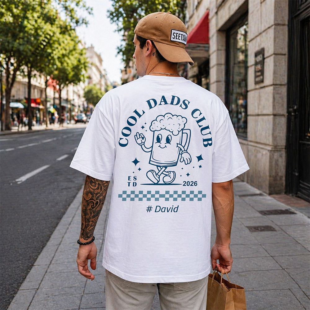 Personalized Cool Dads Club T-Shirt Custom Gift for Father
