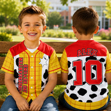 Load image into Gallery viewer, Personalized Cowboy Story Baseball Jersey Custom Kids Gift
