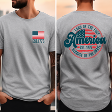 Load image into Gallery viewer, Personalized America Est 1776 T-Shirt Gift for Dad | Independence Day
