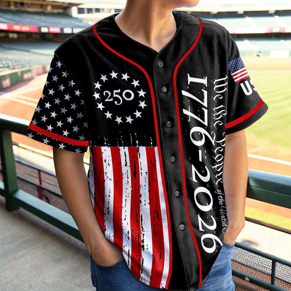 Personalized We The People Baseball Jersey Custom Name 4th of July Gift