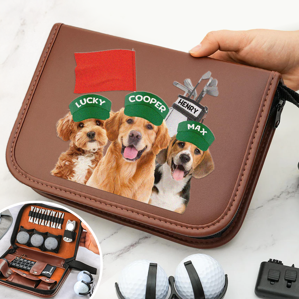 Personalized Dog Photo Golf Bag Gift for Dog Dad Father's Day
