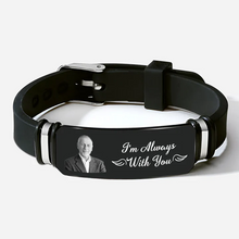 Load image into Gallery viewer, Personalized Memorial Bracelet with Photo Custom Engraving Gift for Dad
