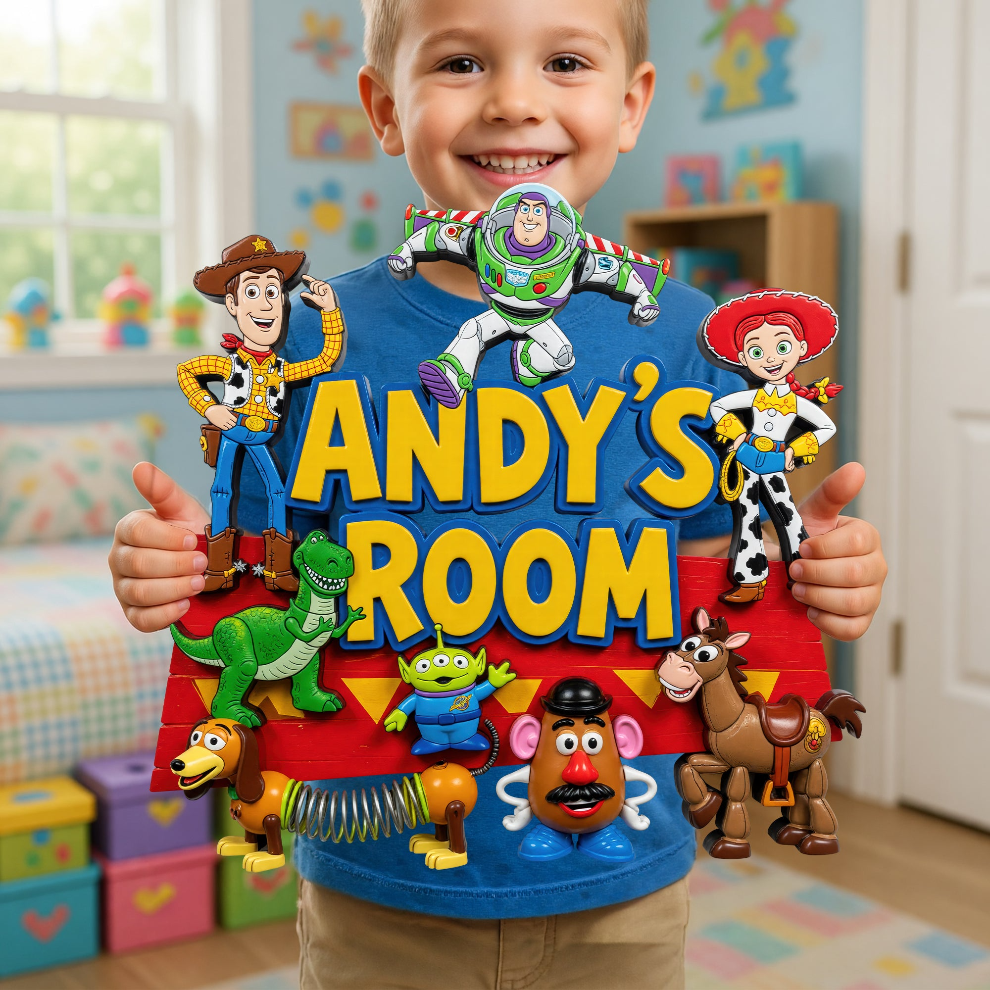 Personalized Andy's Room Wood Sign Custom Gift for Kids