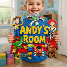 Load image into Gallery viewer, Personalized Andy's Room Wood Sign Custom Gift for Kids
