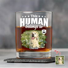 Load image into Gallery viewer, Personalized Rock Glass Custom Pet Photo Gift for Dog Dad
