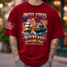 Load image into Gallery viewer, Personalized 250th Anniversary Eagle T-Shirt USA Gift
