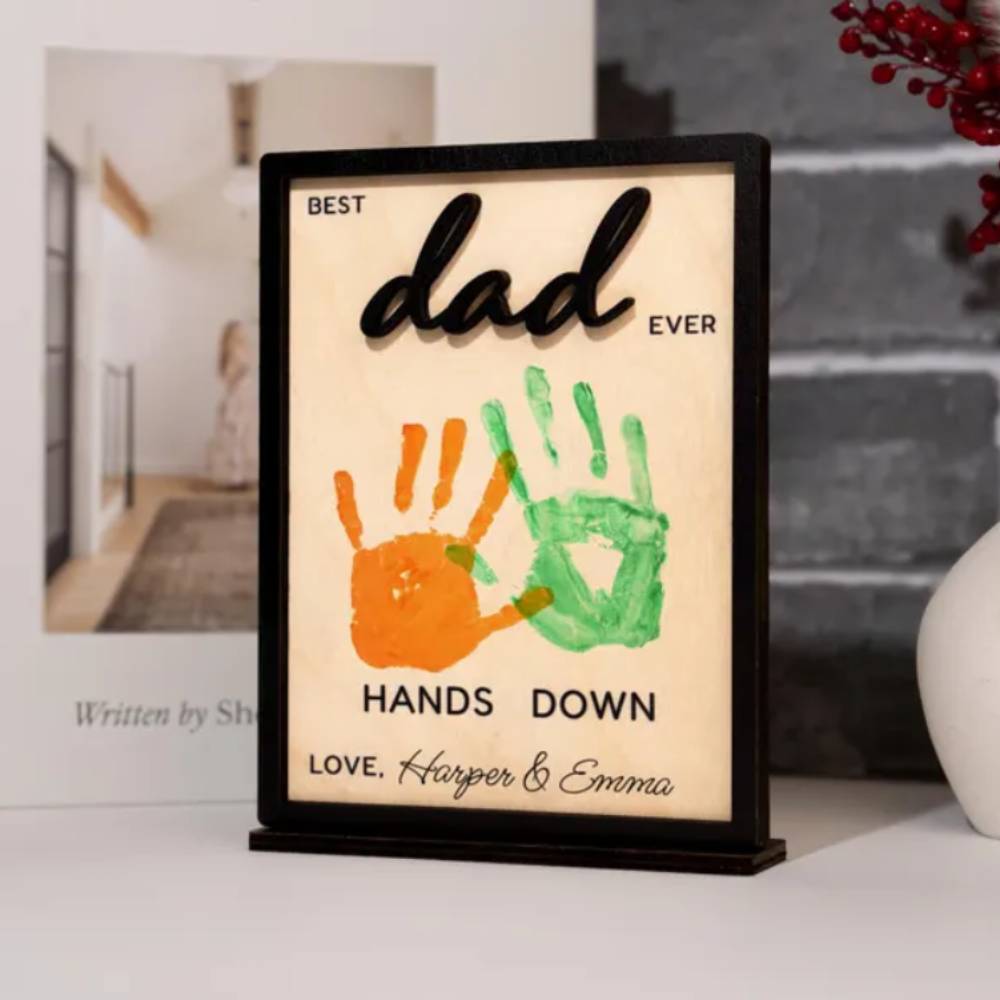 Personalized 2-Layered Wooden Plaque Gift for Dad - Father's Day
