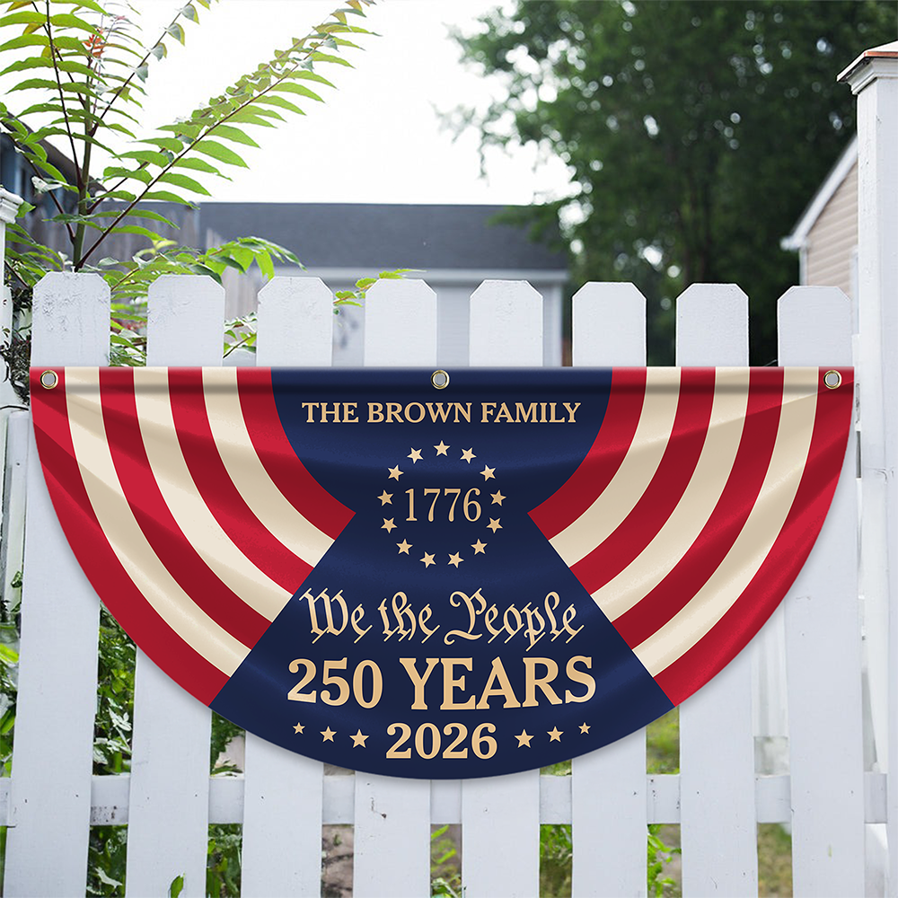 Personalized We The People Family Name Flag 4th of July Gift