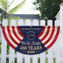 Load image into Gallery viewer, Personalized We The People Family Name Flag 4th of July Gift
