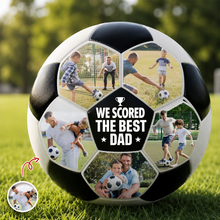 Load image into Gallery viewer, Personalized Soccer Ball Custom Photo Gift for Dad Soccer Lovers
