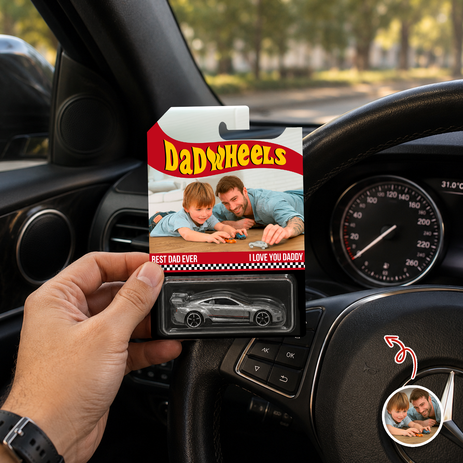 Personalized Photo Hot Wheels Best Dad Ever Gift for Father's Day