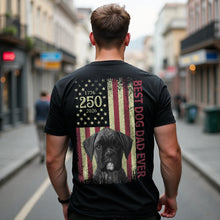 Load image into Gallery viewer, Personalized Dog Dad Shirt Custom Photo 4th of July Gift
