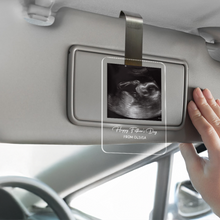 Load image into Gallery viewer, Personalized Acrylic Car Visor Clip Custom Photo Gift for Dad
