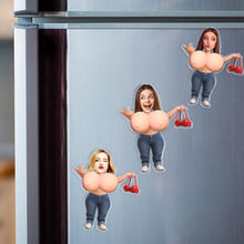 Load image into Gallery viewer, Personalized Photo Squishy Fridge Magnet Gift for Dog Mom/Dad
