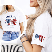 Load image into Gallery viewer, Patriotic 250 Years of Freedom T-Shirt Independence Day Gift
