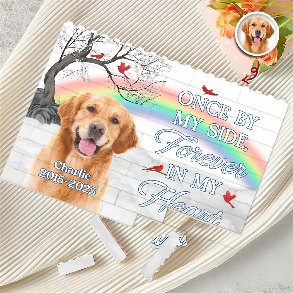 Custom Photo Dog Cat Memorial Building Block Personalized Gift