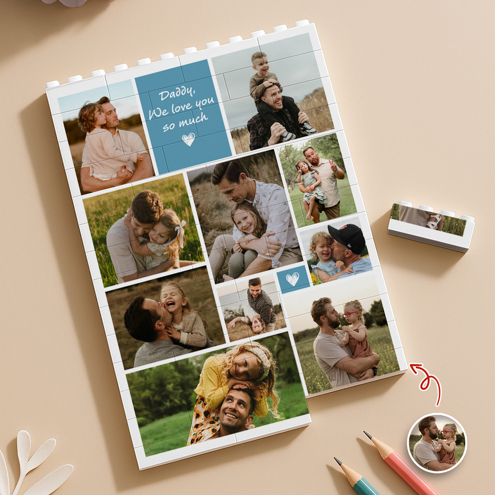 Personalized Photo Collage Puzzle Gift for Dad | Custom Name