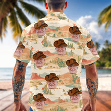 Load image into Gallery viewer, Personalized Retro Cowboy Hawaiian Shirt Custom Photo Gift
