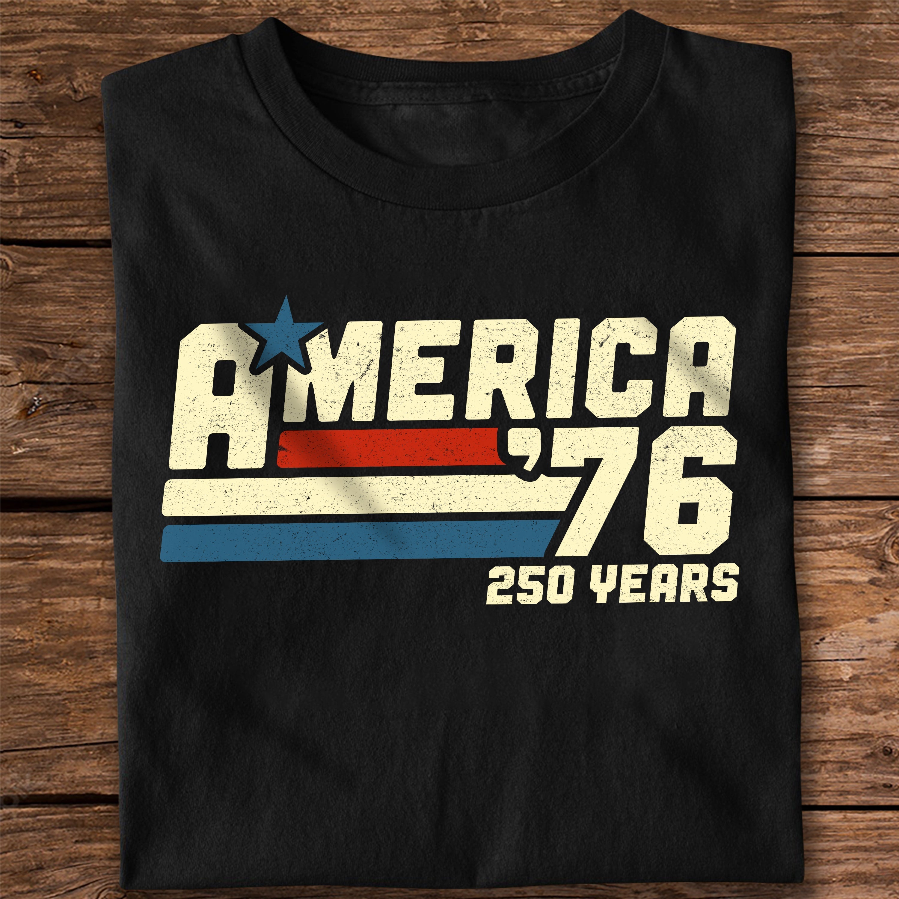 Patriotic 250 Years Vintage T-Shirt Custom Name Gift