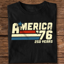 Load image into Gallery viewer, Patriotic 250 Years Vintage T-Shirt Custom Name Gift
