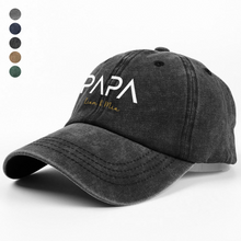 Load image into Gallery viewer, Personalized Washed Denim Baseball Cap Custom Name Gift for Dad
