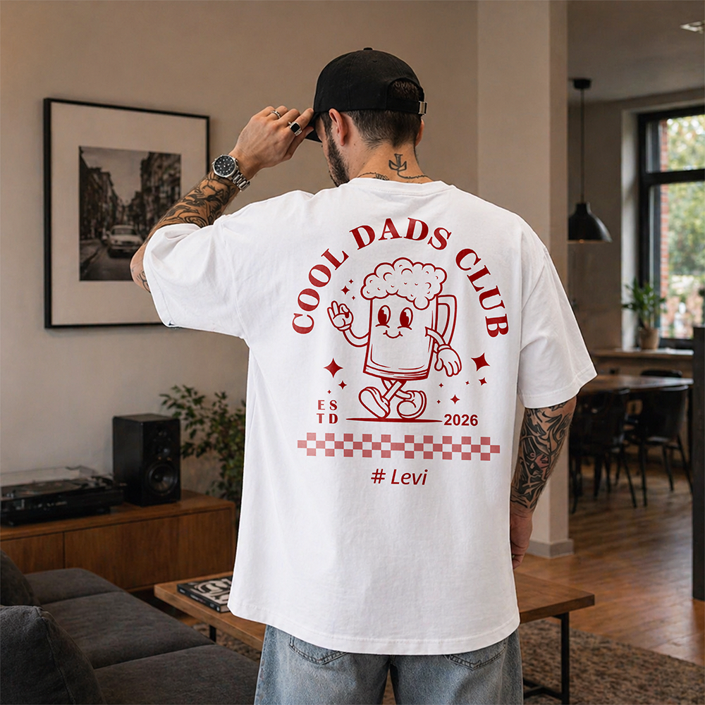 Personalized Cool Dads Club T-Shirt Custom Gift for Father