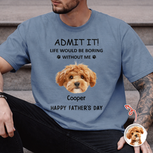 Load image into Gallery viewer, Personalized Dog Dad Comfort Shirt Custom Photo Gift
