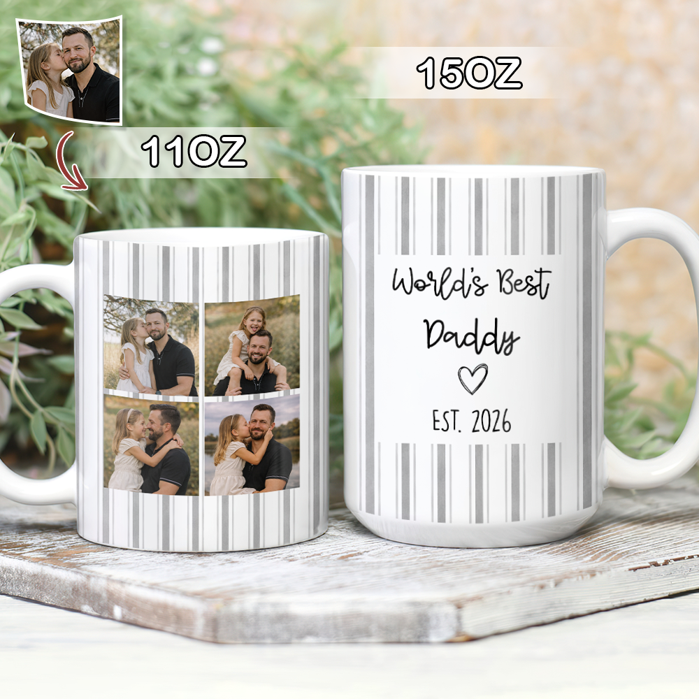 Personalized Photo Mug Gift for Dad Custom Design Father's Day