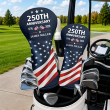 Load image into Gallery viewer, Personalized 250th Anniversary Golf Head Cover Custom Name Gift
