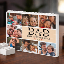 Load image into Gallery viewer, Personalized Building Block Puzzle Custom Name Photo Gift for Dad
