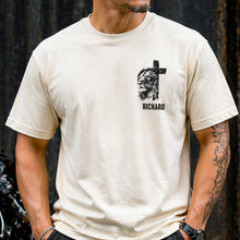 Load image into Gallery viewer, Personalized Christian Lion Cross Shirt Gift for Dad | Husband
