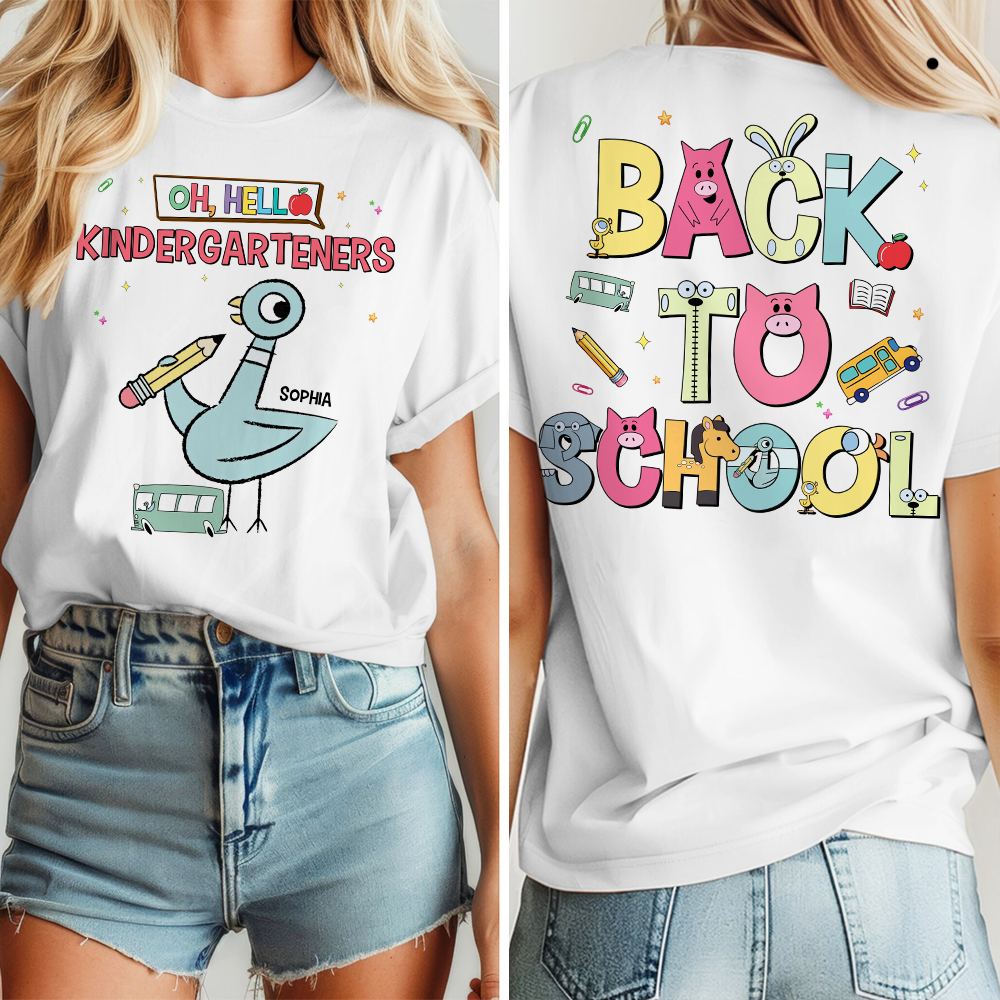 Personalized Kindergarten Back to School Shirt for Teacher