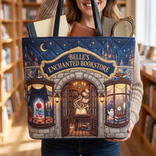 Load image into Gallery viewer, Personalized Quilted Tote Bag Bookstore Design Gift for Book Lovers
