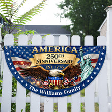 Load image into Gallery viewer, Personalized Family Name USA Eagle Fan Flag Custom Gift
