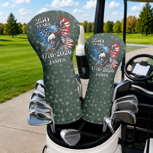 Load image into Gallery viewer, Personalized Golf Head Cover American Eagle 250th Anniversary Gift for Dad
