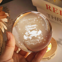 Load image into Gallery viewer, Personalized Crystal Ball LED Night Light Photo Gift for Dad
