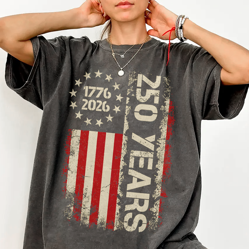 Personalized American Flag Comfort Shirt 250th Anniversary Gift