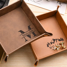 Load image into Gallery viewer, Personalized Leather Valet Tray Gift for Dad | Father's Day
