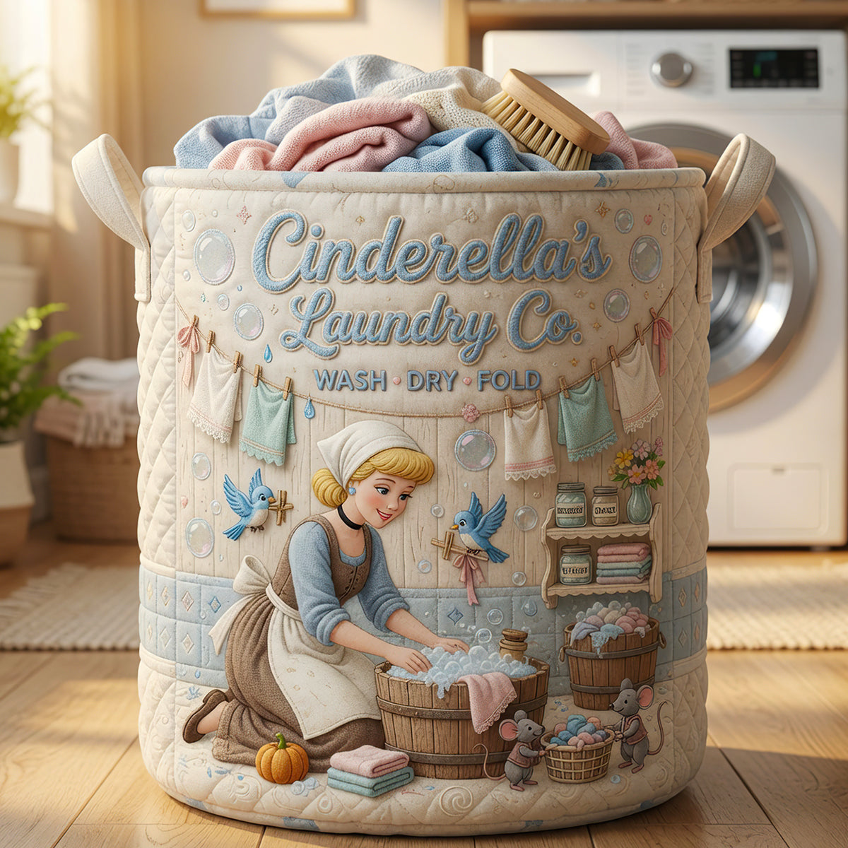 Personalized Quilted Laundry Basket for Kids & Family Gift | Movie Fans
