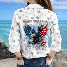 Load image into Gallery viewer, Personalized Eagle Blouse Shirt Patriotic Gift for Mom 4th of July

