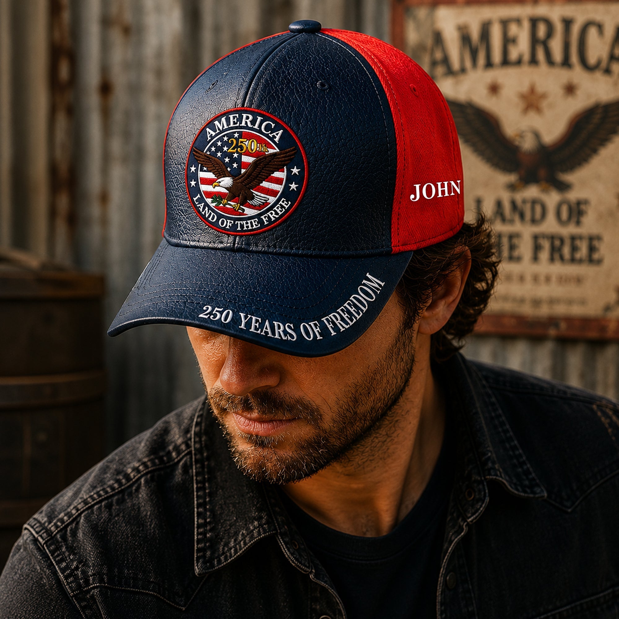 Personalized 250 Years Cap Custom Name Gift for Dad