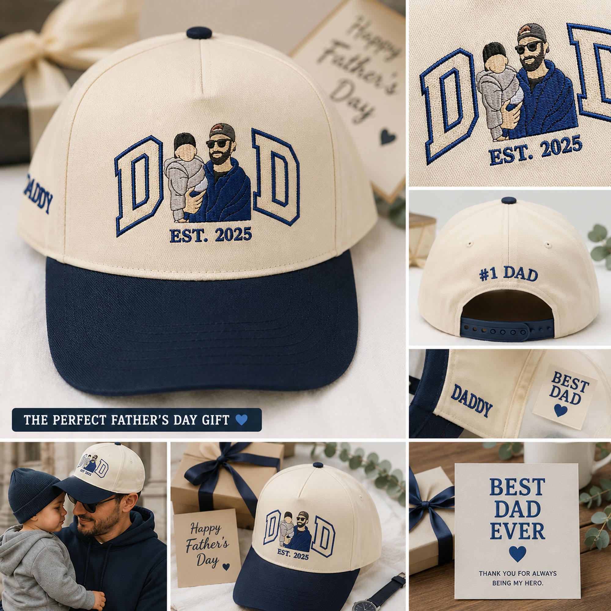 Personalized Embroidered Dad Trucker Hat Custom Gift for Father's Day