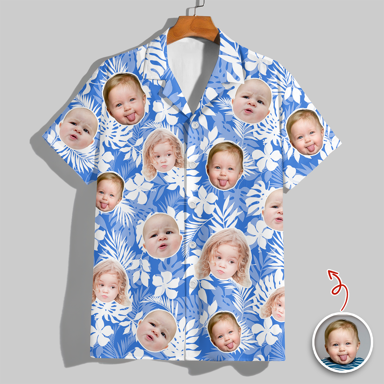 Personalized Tropical Aloha Hawaii Shirt Custom Photo Gift for Dad