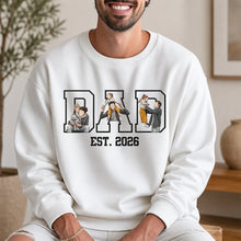 Load image into Gallery viewer, Personalized Embroidered Sweatshirt Custom Photo Gift for Dad
