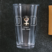 Load image into Gallery viewer, Personalized Dog Photo Beer Glass Custom Gift for Dog Dad
