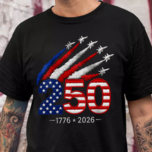 Load image into Gallery viewer, 1776–2026 America Anniversary Dark Shirt Custom Gift for Dad
