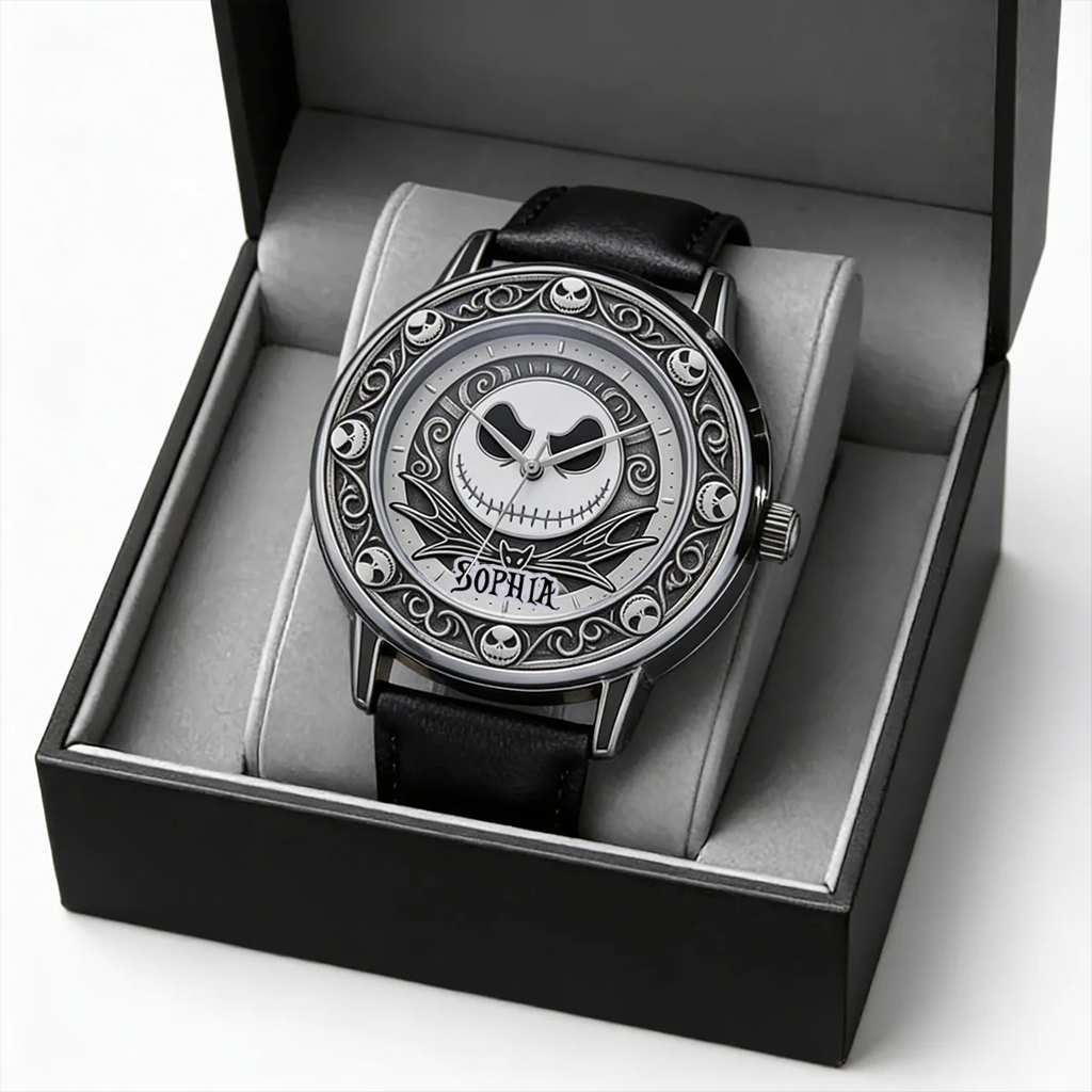 Personalized Skeleton Hand Watch Gift for Movie Fans