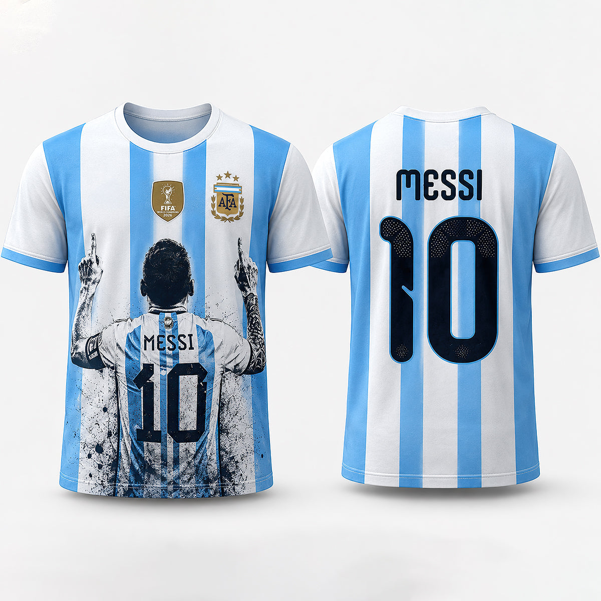 Personalized Argentina Soccer T-Shirt with Custom Name for Football Lovers