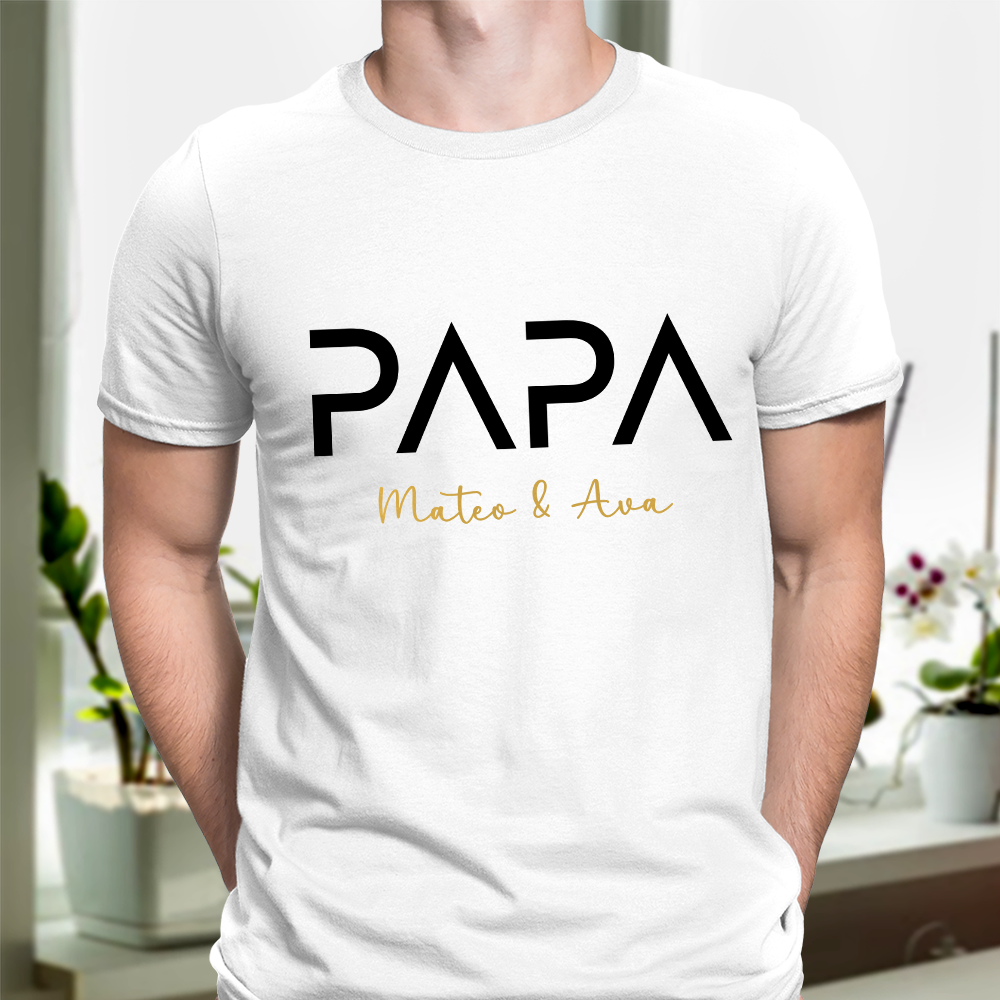 Personalized Bright Shirt Custom Name Gift for Papa Dad